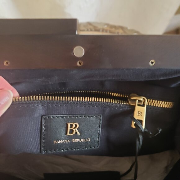 Banana Republic Brown Zebra Haircalf Leather Larg clutch - Picture 3 of 6